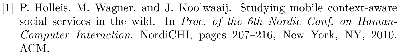 BibTeX example: inproceedings citation style abbrv